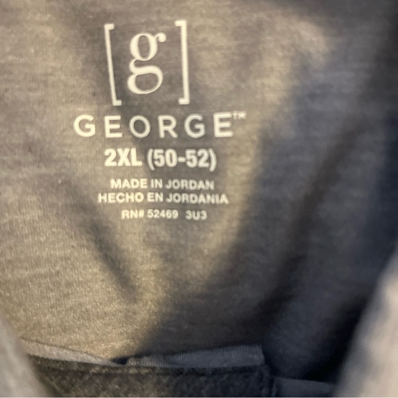 George Men's & Big Men's Jersey Knit Polo Shirt w/Short Sleeve size 2XL (50-52) - Picture 9 of 12